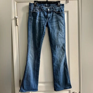 Women’s 7 For all Mankind “A” pocket bootcut jeans. Size 29